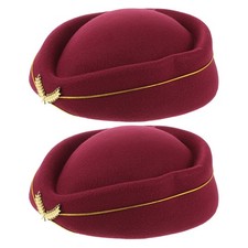  2pcs Flight Attendant Hat