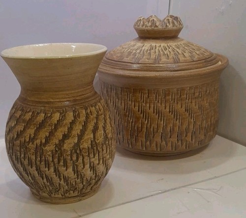 Two pieces studio pottery - pieces,
