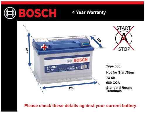 Car battery s4009 - car, 096r