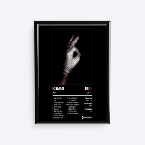 Drake iceman album poster - drake,