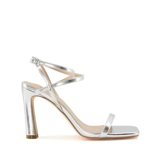 Dune silver high heel open - high,