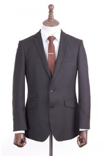 Men's Burtons Grey Pinstripe Suit Tailored Fit