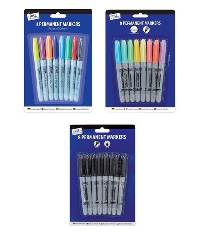 Black multi colour permanent - black,