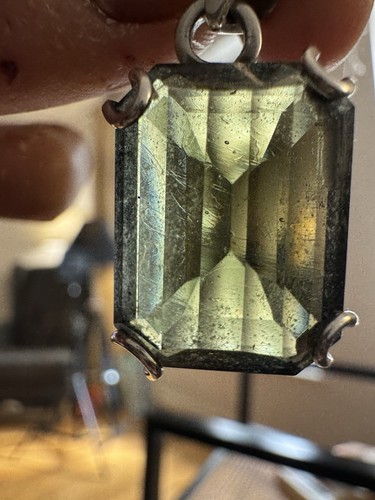 Moldavite pendant silver - moldavite,