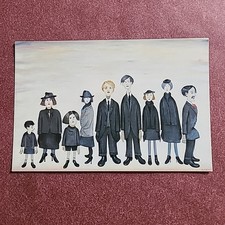 Art Postcard: The Funeral Party by LS Lowry, Unposted. 