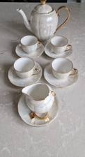 Vintage EPIAG Royal China Czechoslovakia Gold Rim Tea Set