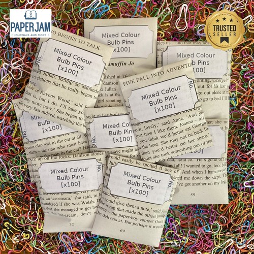100 mxd colour bulb pins - 100,