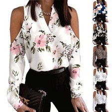 UK Womens V-Neck Cold Shoulder