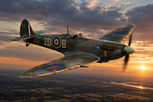 Spitfire aircraft canvas - spitfire,