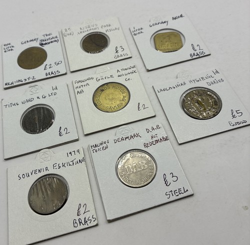 Vintage token job lot - token,