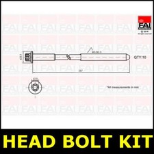 Head Bolt Kit Fits RENAULT GRAND SCENIC LAGUNA MEGANE I II III 1.8 2.0 8101B