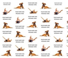 Boxer Dog Personalised gift wrapping paper Birthday Mothers Father