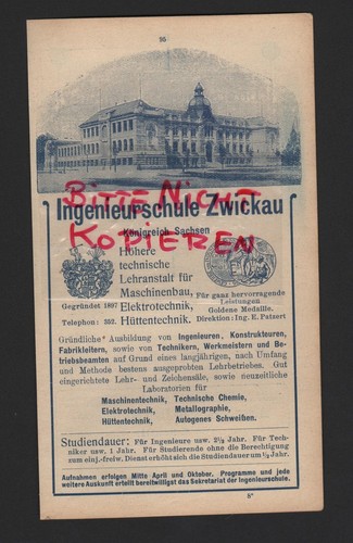 Zwickau advertising 1915 - zwickau,,