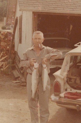 1960s man holding - 1960s, fish