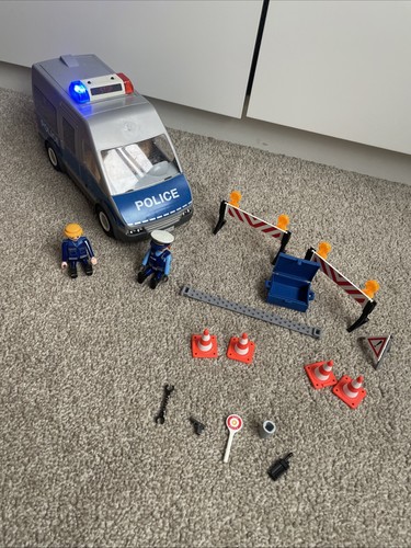 Playmobil police van with - police,