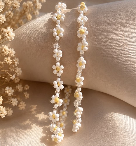 Daisy beaded bracelet - daisy,