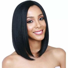 Women Ladies Real Natural Short Straight Hair Wig BOB Style Cosplay Full Wig