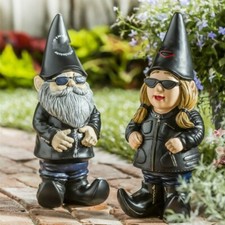 Garden gnome motor biker - garden,