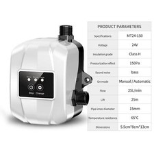 34L/min Smart Shower Pump 150W