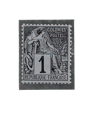 French colonies 1881 black - french, 1c