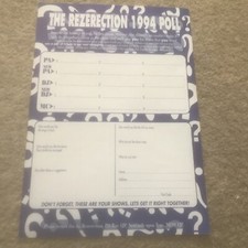 Rezerection 1993 Poll Form