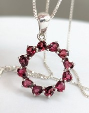 925 Sterling Silver Red Topaz