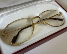 Vintage Cartier Courcelles Eye Glasses 80’s Yellow Gold Bifocal | Size 59 18 140