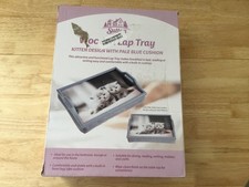 Sutton Home & Garden Wooden Lap Tray with Kitten Design and Cushion