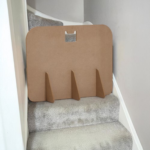 Wooden stair stopper dog gate - dog,
