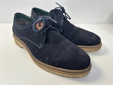 Barbour mens Navy Suede Brogue Formal Shoes - Size UK 8