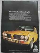 1975 Triumph Dolomite Sprint Original advert No.1