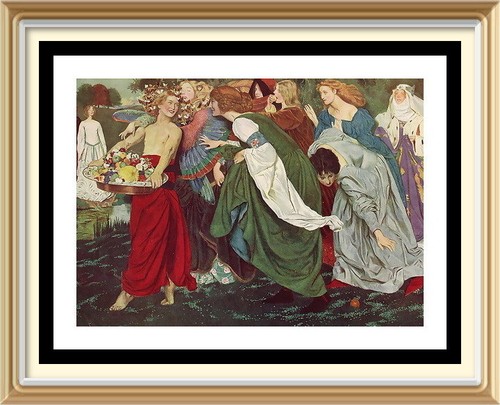 Original old lithograph print - old,