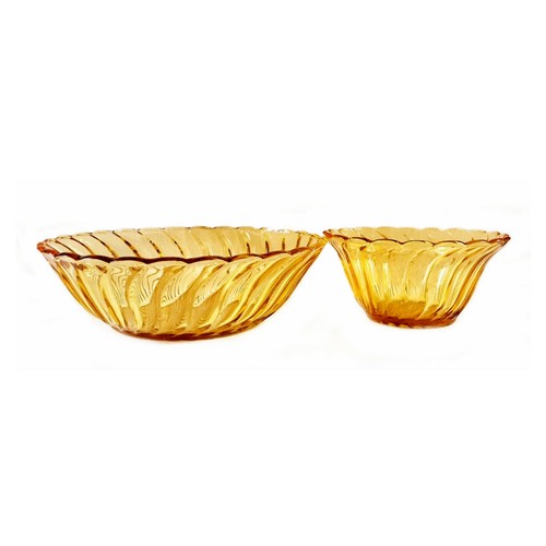 Vintage yellow amber glass - 2,