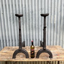 Pair LARGE Fire Dogs Cupdogs