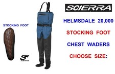 CLEARANCE SCIERRA HELMSDALE 20000 STOCKING FOOT CHEST WADERS 20,000 RRP £199.99
