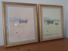 2 x John Miller Signed Limited Edition Prints Morning Tide & At Rest Cornish Art