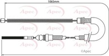 APEC Rear Left Brake Cable for