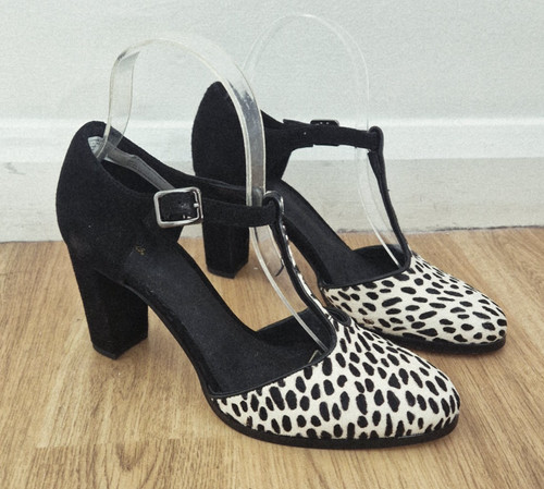 Clarks black cream - black, animal