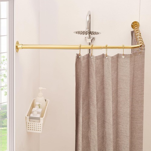 Shaped shower curtain pole - shower,