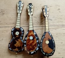 Antique Miniature Mandolins and Guitar Pearl & Tortoiseshell