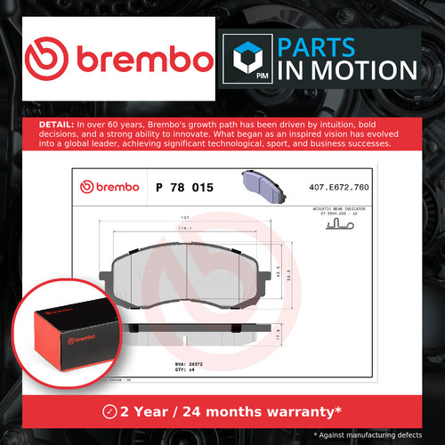 Brake pads set - pads, fits