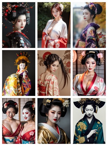 Japanese geisha girl - geisha, poster