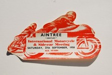 1958 AINTREE CENTURY INTERNATIONAL MOTORCYCLE RACING MEETING POSTER & TICKET