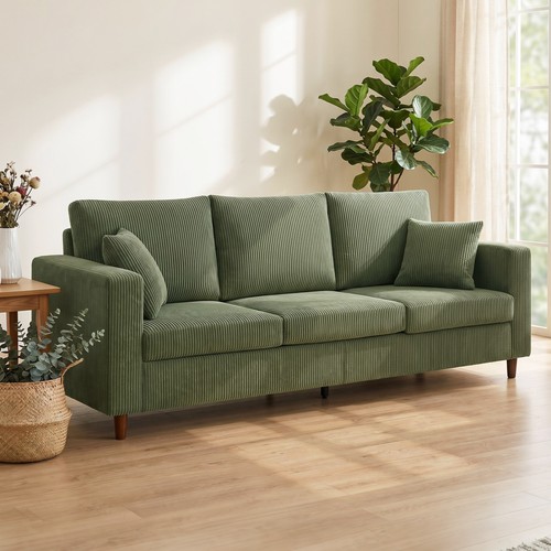 Corduroy sofa couch with - couch, wide