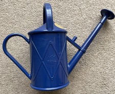 Haws Blue Plastic Watering Can 100/2 Small Plant 1Litre Indoor detachable rose