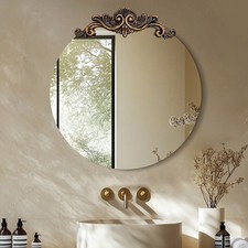 Round Ornate Mirror Baroque