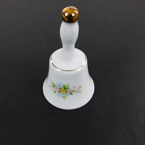 Lefton china bell hand - bell, painted