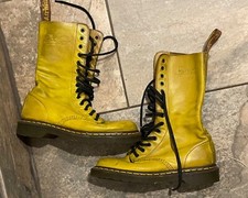Amazing 14 Hole Yellow Doctor Martens 14 eye DMs size 6