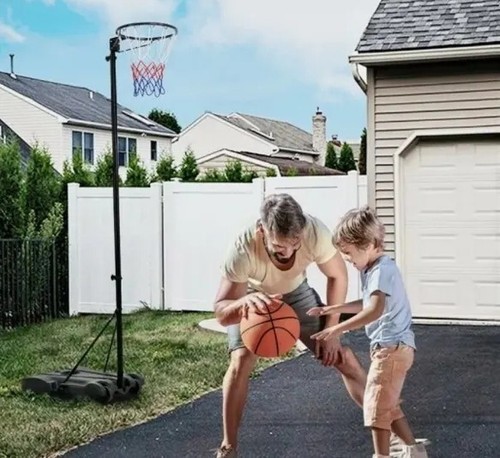 Basketball hoop and post - and,