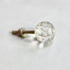 6 pcs Large or Small Crystal Furniture Handle Knobs Cupboard Cabinet Glass